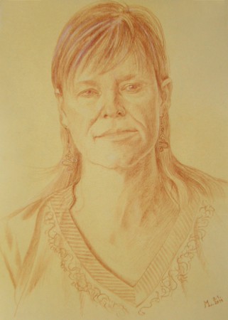 kresba rudkou